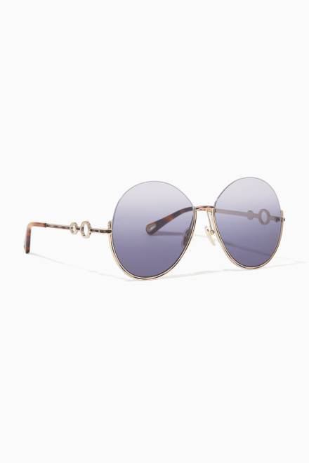 hover state of Round Sunglasses in Metal 