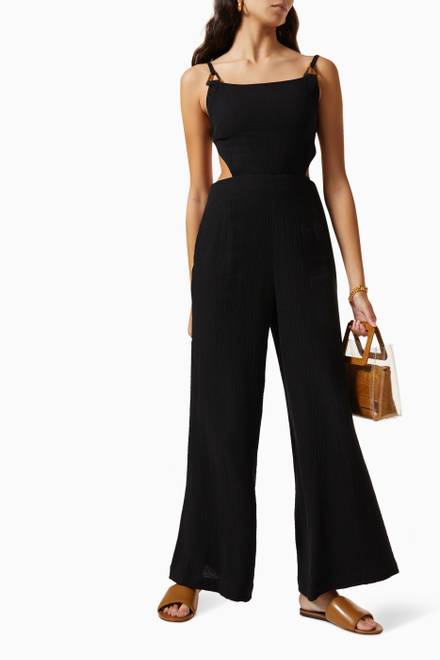 hover state of Mabel Cutout Jumpsuit in Cotton 