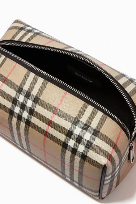 hover state of Travel Pouch in Vintage Check E-Canvas      