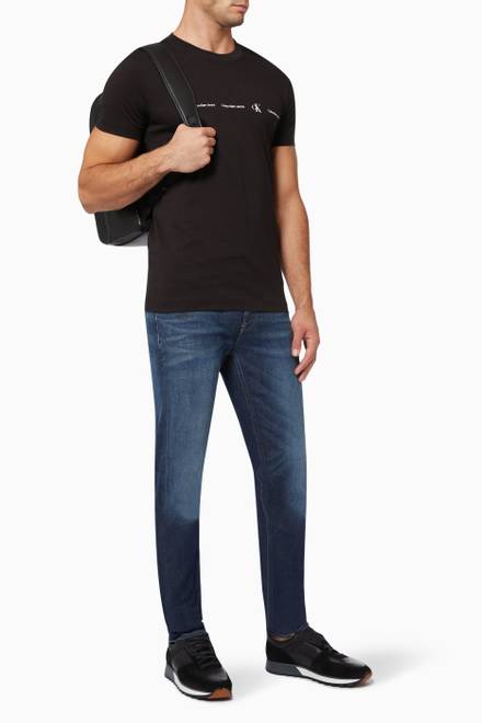 hover state of Repeat Logo Slim T-shirt in Cotton Jersey