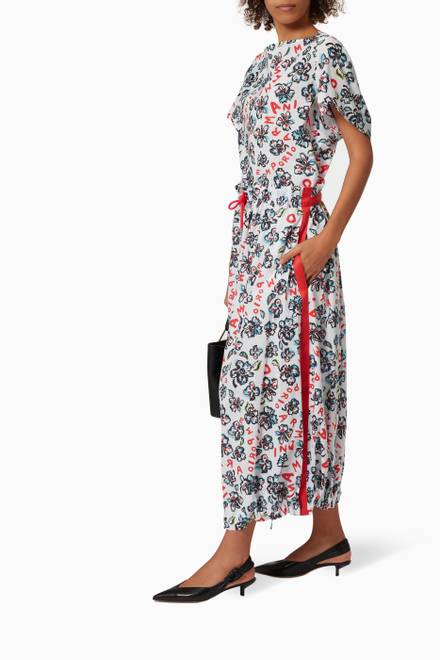 hover state of EA Floral Midi Skirt in Cotton  