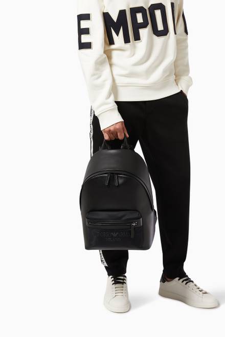 hover state of Logo Backpack in Leather  
