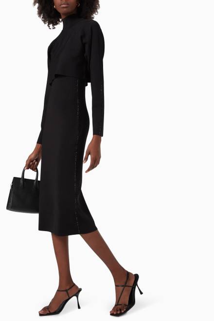 hover state of 2-in-1 Midi Dress in Viscose-blend Knit  