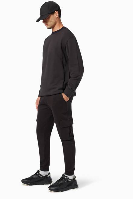 hover state of Cargo Trousers in Knit Cotton 