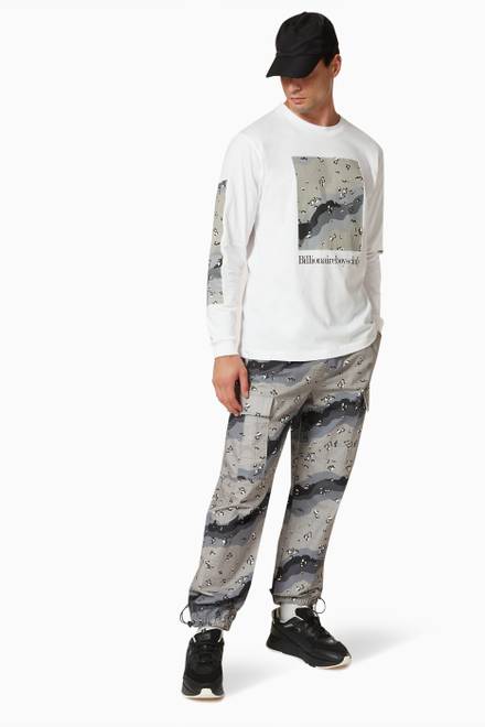 hover state of Camo Swatch Long Sleeve T-Shirt in Cotton Jersey  