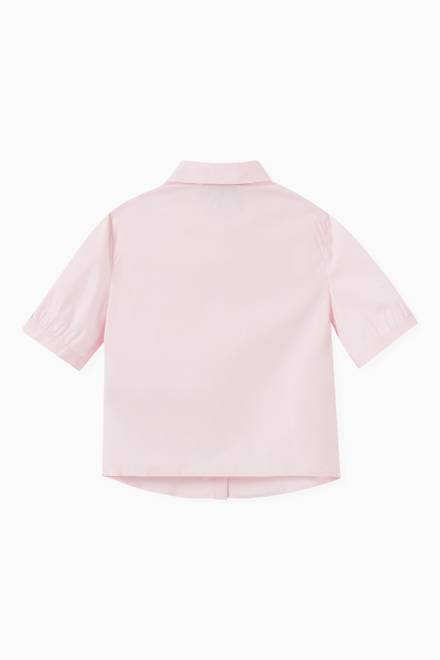 hover state of Ribbon Embroidered Shirt in Cotton  