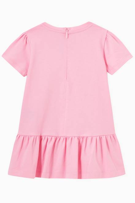 hover state of Ruffled Logo Dress in Cotton 