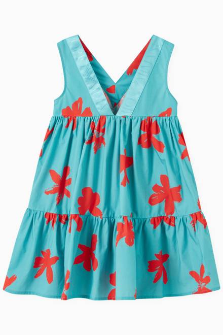 hover state of Flower Print Dress in Cotton