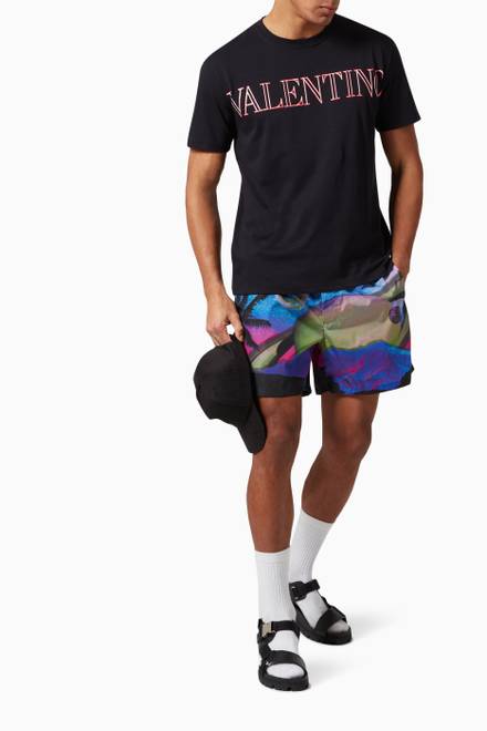 hover state of Water Sky Swim Shorts 
