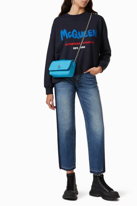 hover state of McQueen Graffiti Sweatshirt in Cotton Jersey 
