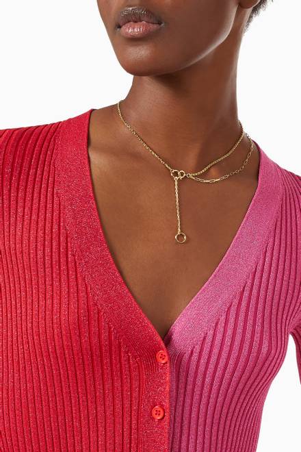 hover state of Cocktail Necklace in 22kt Gold Plated Silver