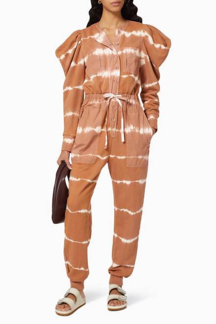 hover state of Sadie Jumpsuit in Striped Cotton Fleece  