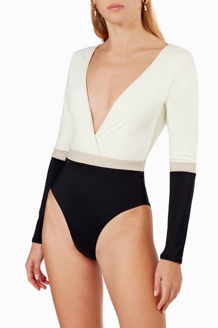 hover state of Marina Long Sleeve Swimsuit   