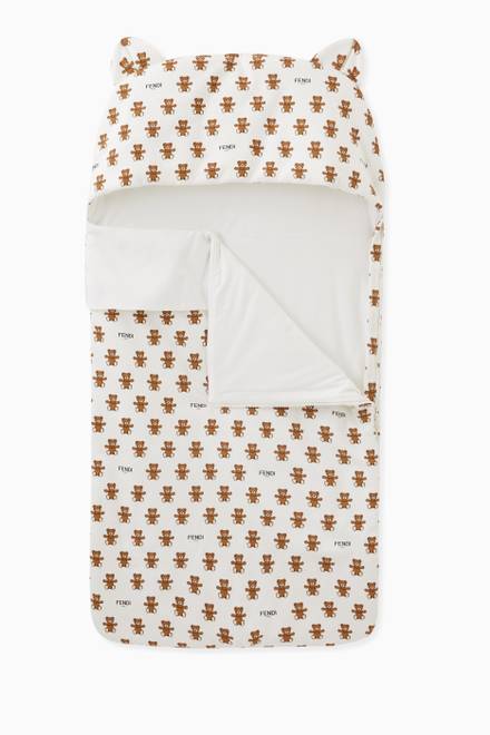 hover state of Bear Print Sleeping Bag in Stretch Cotton  