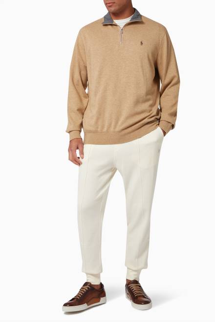 hover state of Mock-neck Pullover in Double Knit Jersey  