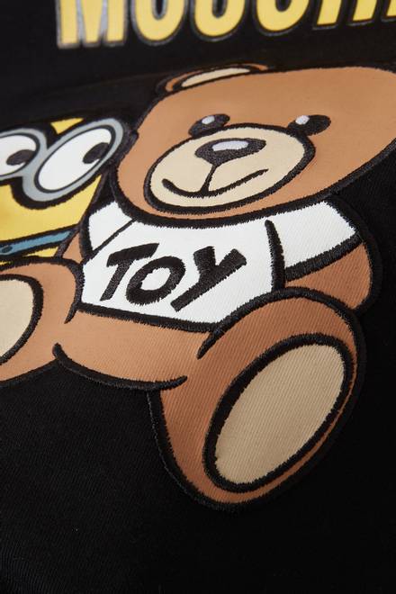 hover state of Minions© & Teddy Print T-shirt in Cotton