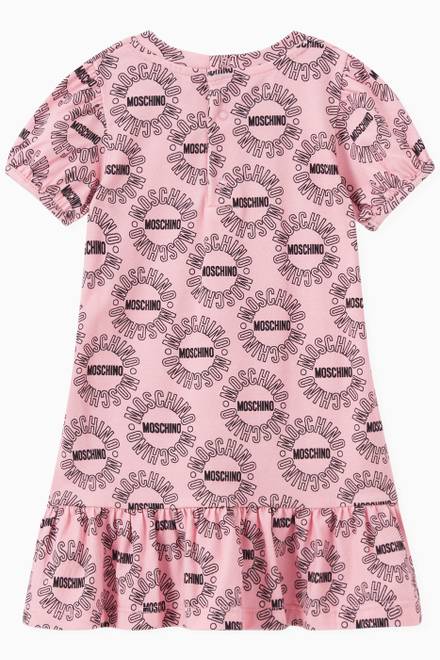 hover state of All-over Logo & Teddy Bear Print Dress