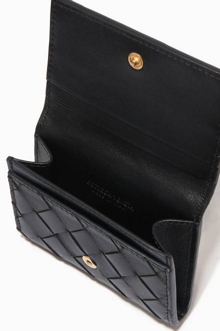 hover state of Card Case in Intrecciato Leather 