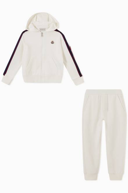 hover state of Stripe Hoodie Tracksuit Set in Cotton Jersey 