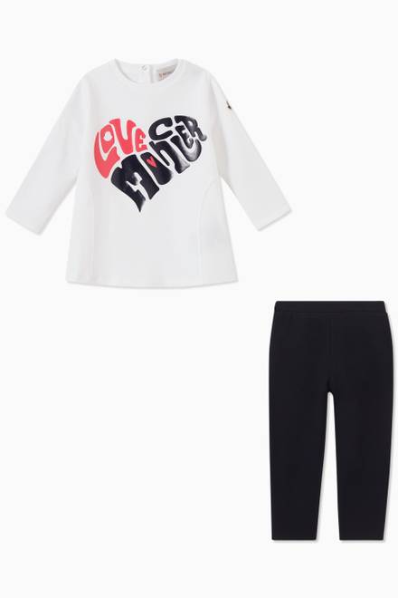 hover state of Love Moncler Print T-shirt & Leggings Set in Jersey 
