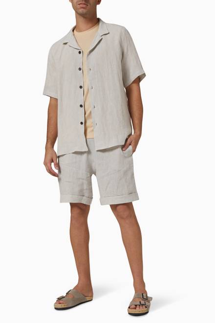 hover state of Woven Shorts in Linen