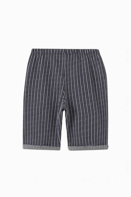 hover state of Josh Striped Shorts in Cotton Jersey  
