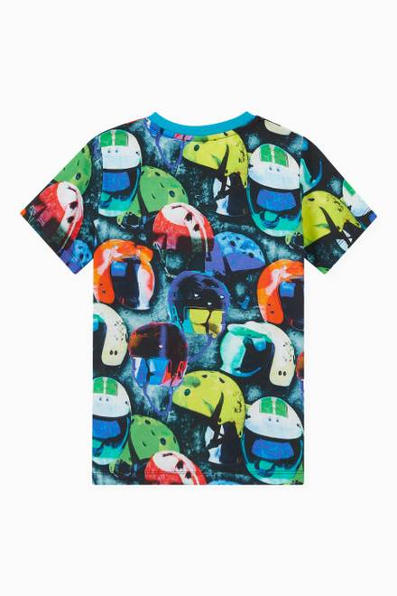 hover state of Jad Cars Print T-shirt in Cotton Jersey    