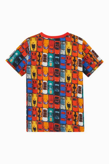 hover state of Jad Cars Print T-shirt in Cotton Jersey    