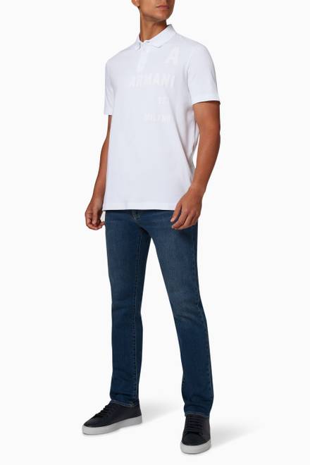 hover state of Short Sleeve Polo Shirt in Cotton Piqué 