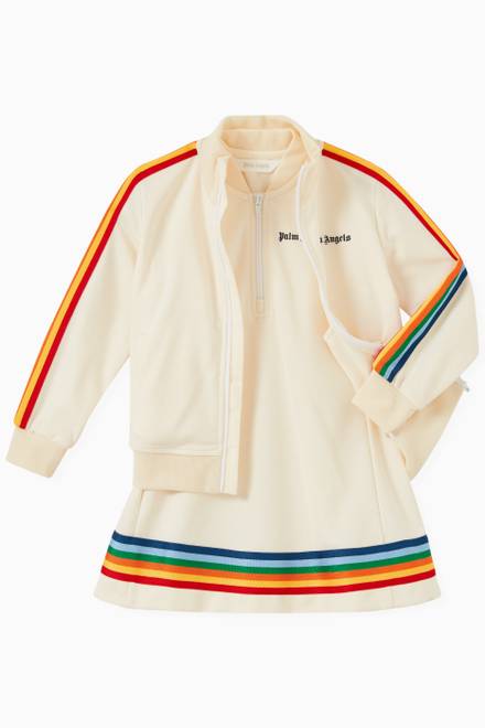 hover state of Rainbow Tape Track Jacket in Technical Fabric  