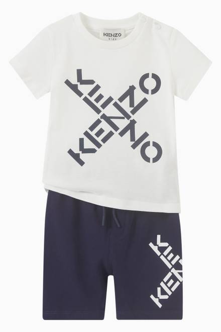 hover state of Cross Logo Shorts in Cotton