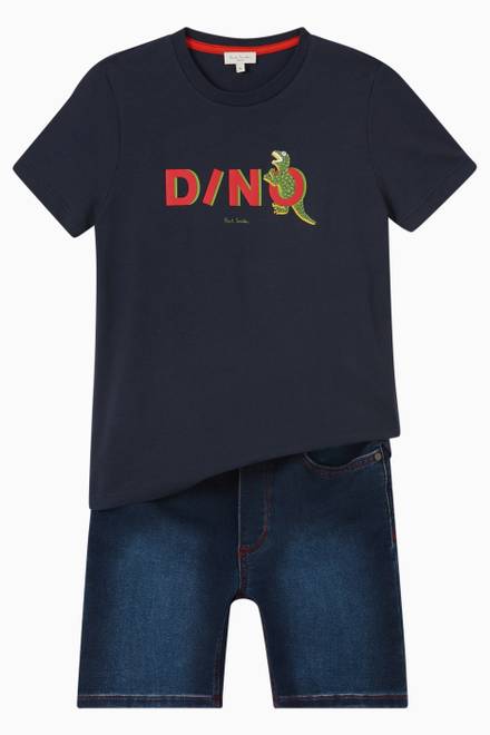 hover state of Dinosaur Print T-shirt in Cotton