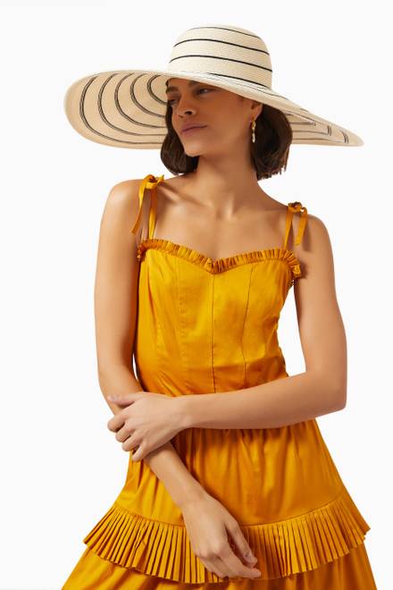 hover state of Sunny Sun Hat in Straw  