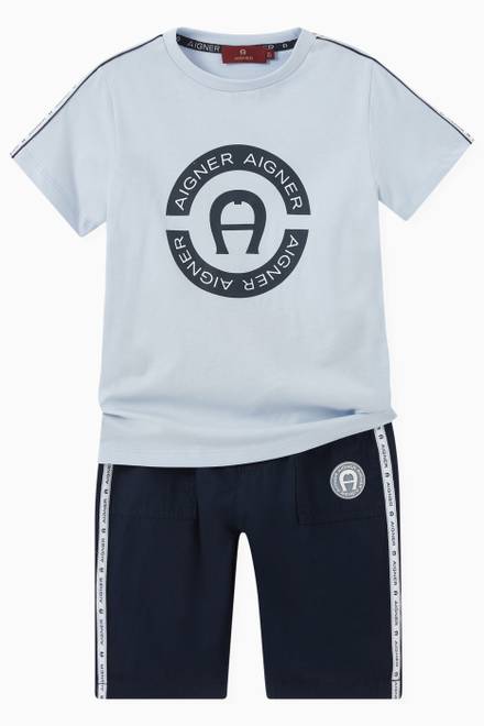 hover state of Logo Tape Shorts in Cotton 