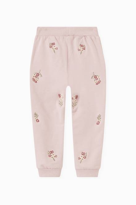 hover state of Thalia Floral Joggers in Organic Cotton   
