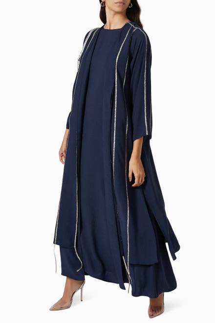 hover state of Embellished Abaya & Inner Dress    