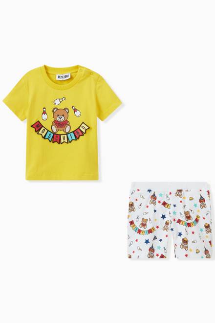 hover state of Stars & Party Print T-shirt and Shorts Set