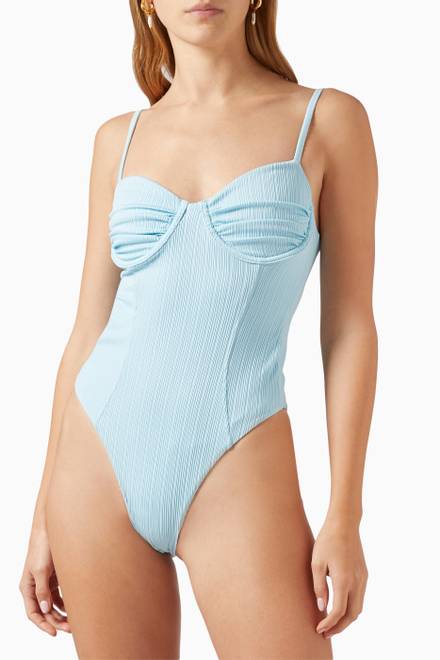 hover state of Lorelai One Piece Swimsuit in Plissé 