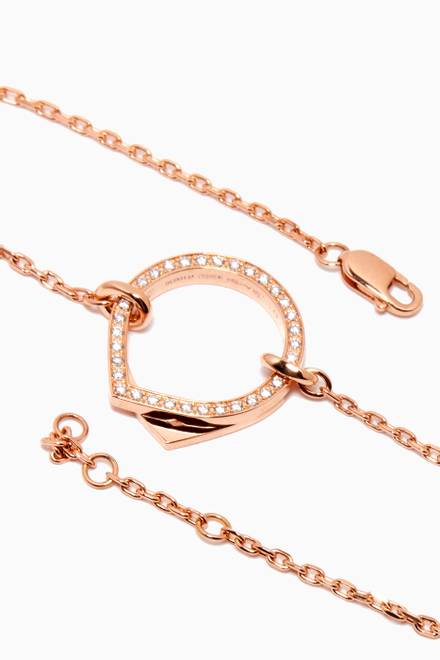 hover state of Antifer Chain Bracelet with Diamonds in 18kt Rose Gold       