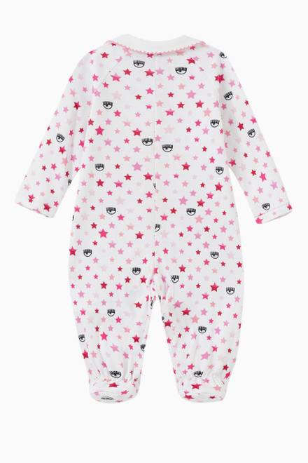 hover state of Rainbow Stars & Eyes Onesie in Chenille       