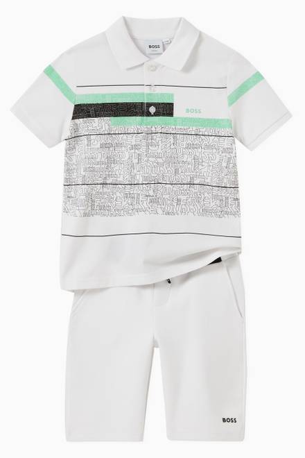 hover state of Contrast Waistband Shorts in Cotton Blend