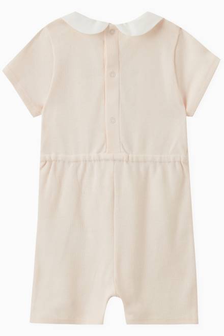 hover state of Contrast Collar Romper in Cotton
