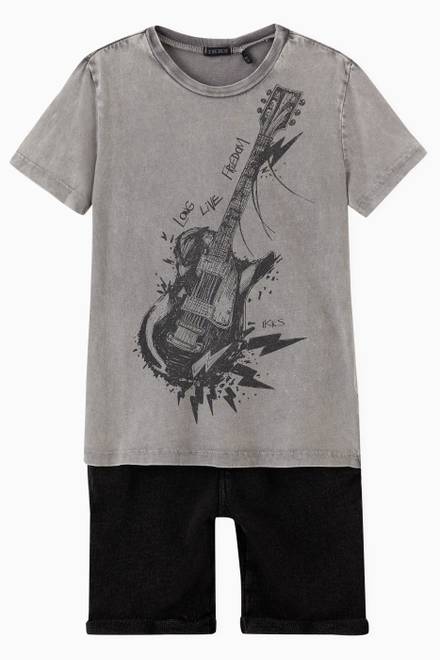 hover state of Rock Guitar Image T-shirt in Organic Cotton