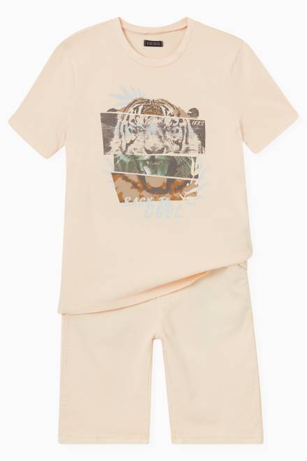 hover state of Tiger Print T-Shirt in Cotton  