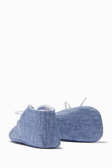 hover state of Lace-up Crib Shoes in Canvas  