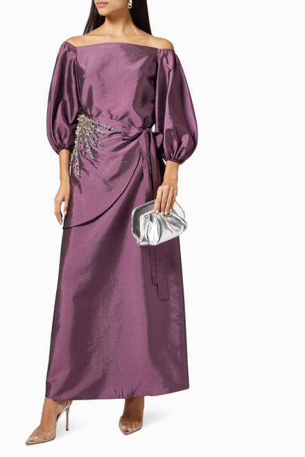 hover state of Ruby Puff Sleeve Kaftan  