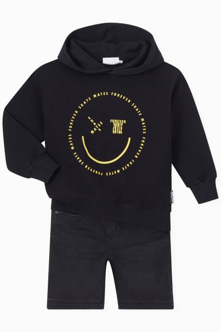 hover state of Smiley Face Hoodie in Jersey