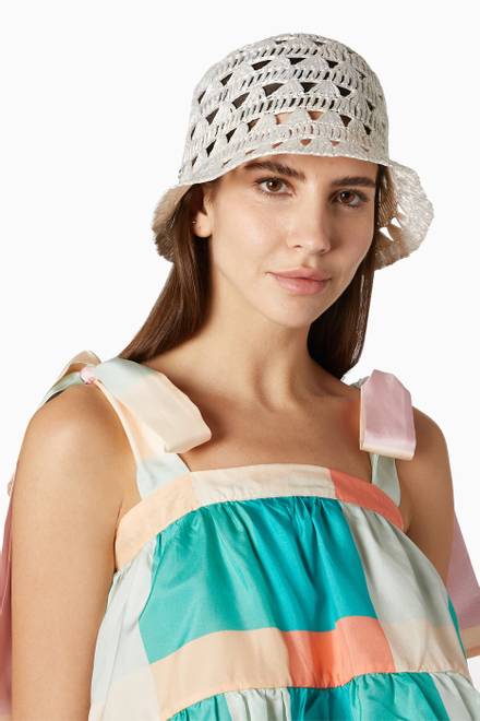 hover state of Saveria Bucket Hat in Viscose 