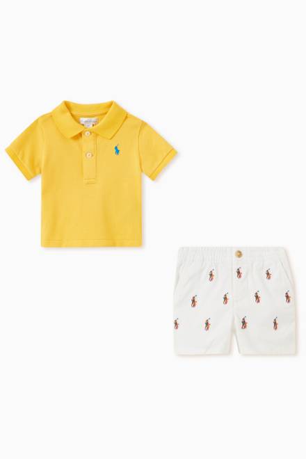 hover state of Polo and Shorts in Cotton, Set of Two 