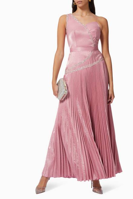 hover state of Beaded Pleated Dress 